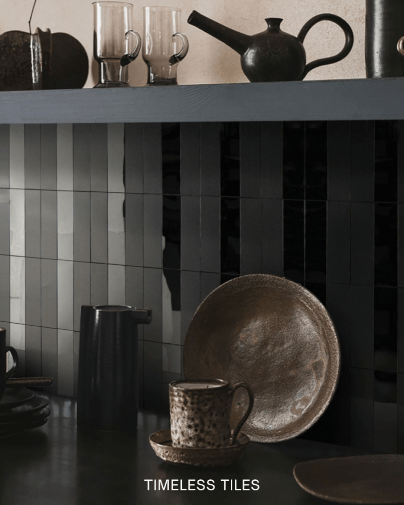 โมเสค TIMELESS TILES รุ่น LUSTO 39.6X14.5 ซม. สีดำ BLACK ผิวเงามิลเลอร์